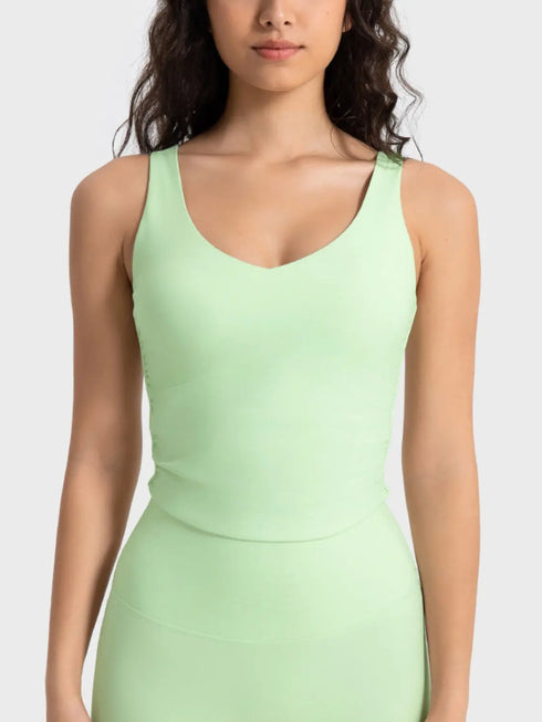 'Lola' Cropped Sport Tank - Celes Fashion